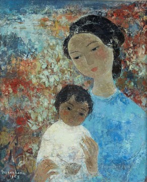 アジア人 Painting - VCD アジア人の母と子供